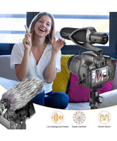 Comica CVM-V30 PRO Super-Cardioid Shotgun Video Microphone for DSLR Camera - Black - Buy Online on GoSupps.com