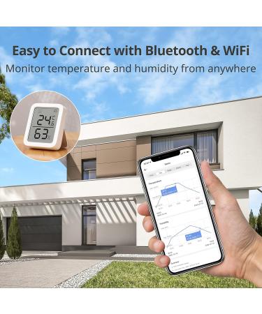 SwitchBot WLAN Thermometer Hygrometer Set - 2 Pieces & Hub Mini | Bluetooth Digital Temperature & Moisture Sensor with App & Data Storage - Buy Online on GoSupps.com