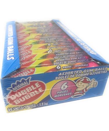 Original Dubble Bubble - Assorted Gum Balls - 36 Packages of 6 Pieces - Buy Online on GoSupps.com