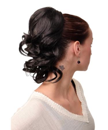 WIG ME UP JL-3023-3 Hairpiece/braid wavy medium length (35 cm) 1 comb + elastic band Dark brown Brown Dark brown (3)