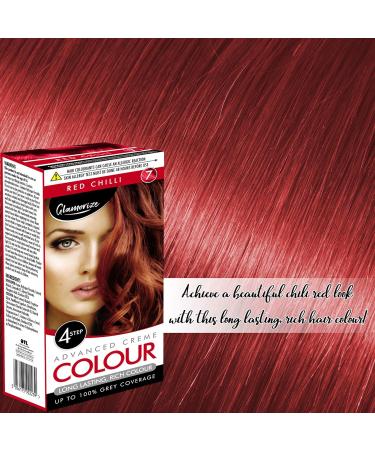2pk Red Chilli Hair Dye | Easy to Use Fade Resistant Hair Colour | Includes 2 Colour Creme Gel 2 Developer Milk 2 Plastic Gloves and Detailed Instruction Manuals - Buy Online on GoSupps.com