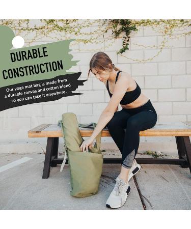 RIMSports XL Hoodie Yoga Mat Bag with Strap - Olive Green Yoga Gym Bag with Mat Holder - Buy Online on GoSupps.com