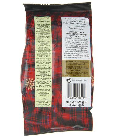 Walkers Shortbread Mini Festive Stars Holiday Cookies 4.4oz (Pack of 6) - Delicious Mini Shortbread Cookies for the Holidays - Buy Online on GoSupps.com