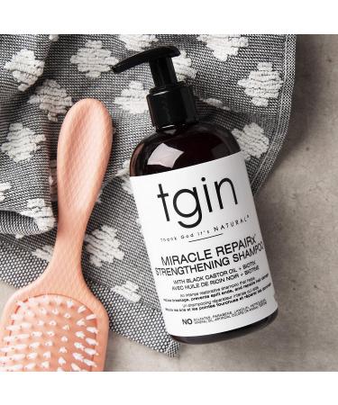 tgin Miracle RepaiRx Strengthening Shampoo with Black Castor Oil and Biotin - 13 Oz - Buy Online on GoSupps.com