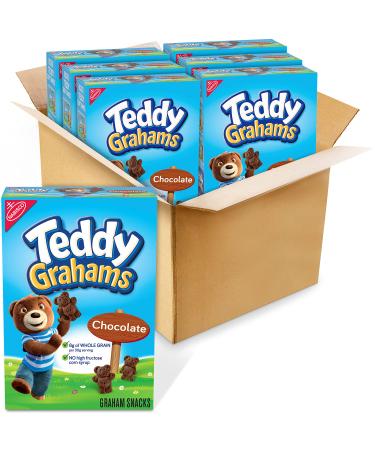 Teddy Grahams Chocolate Graham Snacks,10 Ounce (Pack of 6)