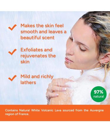 Taza Premium Natural White Volcanic Lava Exfoliating Body Wash | Soft Smooth Skin 16 fl oz - Aloe & Glycerin Enriched - Buy Online on GoSupps.com