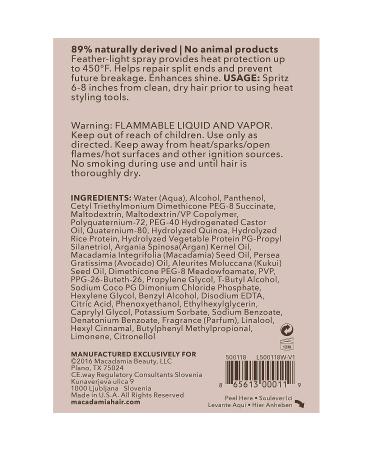 Macadamia Professional Thermal Protectant Hair Spray 5oz - Heat Protection and Styling Essential - Buy Online on GoSupps.com