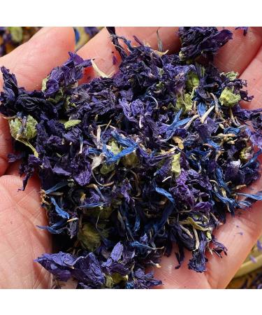 'Melody Blue' - 50g- Dried Edible Flower Petals - Blue Cornflower and Purple Mallow - Food Grade - Culinary - Cake - Bake - Decoration (342) - Buy Online on GoSupps.com