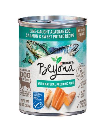Purina Beyond Grain Free, Natural, Adult Ground Entrée Wet Dog Food - (12) 13 oz. Cans (Packaging May Vary) Ocean Whitefish, Salmon & Sweet Potato