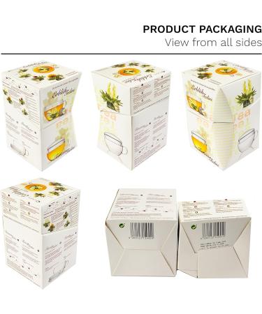 Creano Blooming Tea Gift Set - 8 Flowering Tea Balls in Glass Cup (200ml) - White Tea - Buy Online on GoSupps.com