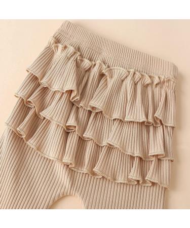 UUAISSO Baby Girls Cow Print Ruffled Long Sleeve Top & Pants Set | 6-9 months | Infant Clothing Outfit Gift in Apricot - Buy Online on GoSupps.com