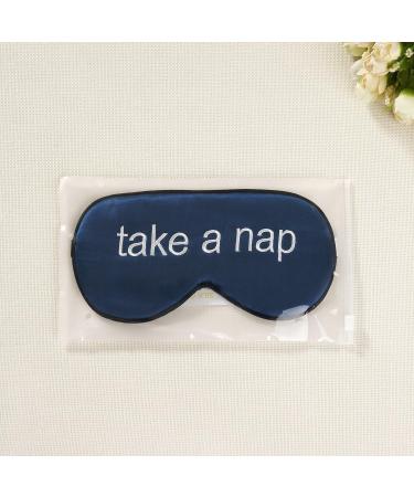 100% Silk Sleep Mask with Adjustable Strap - Comfortable & Soft Eye Mask for Ultimate Sleep Aid | Blindford Navy Blue Pattern - Buy Online on GoSupps.com