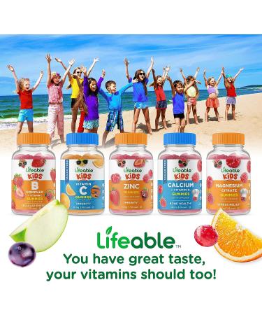 Lifeable Sugar Free Vitamin D for Kids 1000 IU Gummy Supplement - Gluten Free, Vegetarian Chewable for Strong Bones - 90 Gummies - Buy Online on GoSupps.com