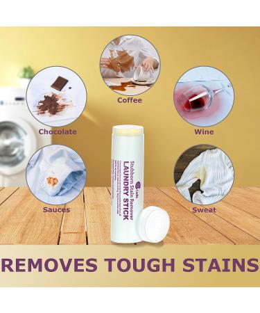 Top Laundry Stain Remover Stick - Pre Wash Spot Cleaner for All Fabrics | Grease Blood Coffee & More | Travel-Friendly 3 Pack - Buy Online on GoSupps.com