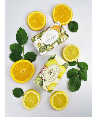 Buy Luxury Lemon Mandarin Soap Bar | English Soap Company - Moisturising Shea Butter Soap for Face & Body | Vintage Wrapped 190g - Buy Online on GoSupps.com