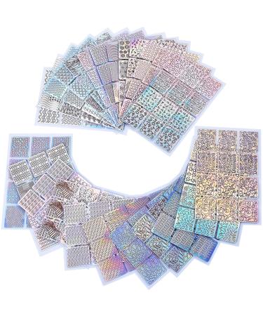 eboot 288 Pieces 96 Designs Nail Vinyls Nail Stencil Sticker Sheets Set for Nail Art Design 24 Sheets
