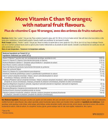 Emergen-C Bundle Vitamin C 1 000mg Powder with Vitamin D Zinc and Electrolytes Immune System Booster Orange and Raspberry 30 Packets per Flavor (60 Total) Super Orange/Raspberry 30 count (Pack of 2) - Buy Online on GoSupps.com