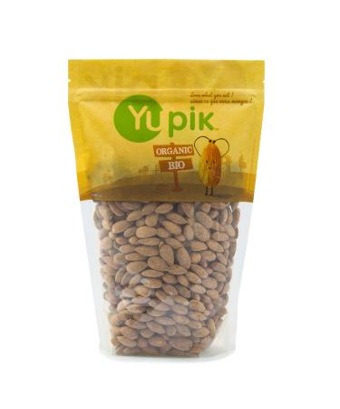 Yupik Organic Dry Roasted Almonds with Sea Salt 1 kg Gluten-Free Kosher Non-GMO Vegan Salted Almonds Seasoned Nuts Lightly Roasted Oil-Free Source of Fiber Crunchy Savory Snacks 1 kg (Pack of 1)