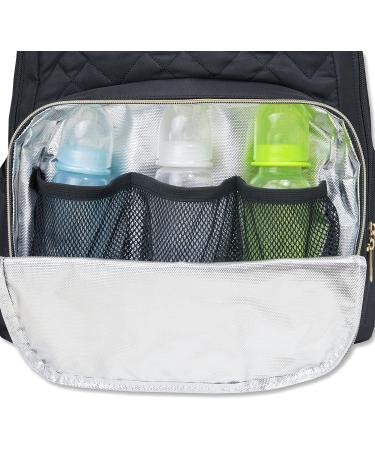 Fisher Price Diaper Bag Backpack - Signature Collection  with Cell Phone and Tablet Pockets and Stroller Clips (Black) - Buy Online on GoSupps.com