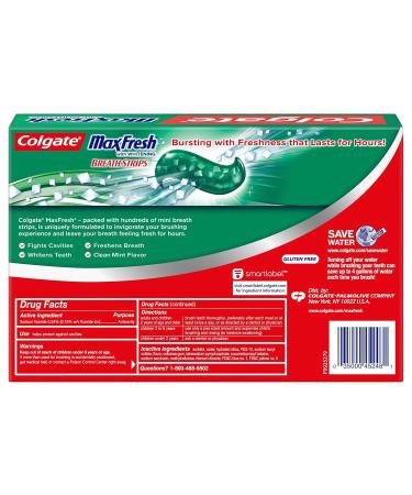 Buy Colgate Max Fresh Whitening Toothpaste with Mini Breath Strips - Clean Mint 36 Ounce (Pack of 6) | International Shipping Available - Buy Online on GoSupps.com