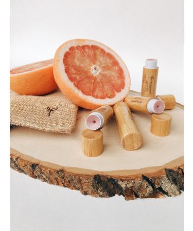 Natural Tinted Lip Balm - Organic Grapefruit & Coconut Oil Beeswax Chapstick Gift No Artificial Colors 0.18 oz - Light Pink - Buy Online on GoSupps.com