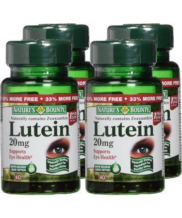 Nature's Bounty Lutein 20 mg 40 Softgels (Pack of 2) 40 Count (Pack of 2) - Buy Online on GoSupps.com