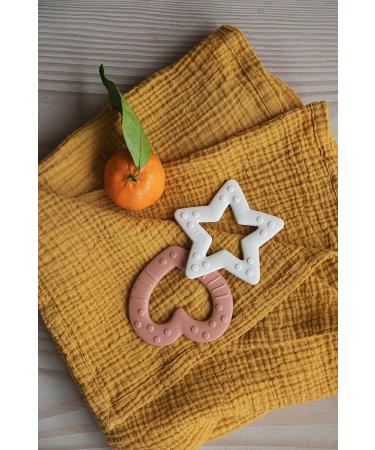 BIBS Baby Bitie Teether BPA Free | Made in Denmark | Star Design - Pink Plum - Buy Online on GoSupps.com