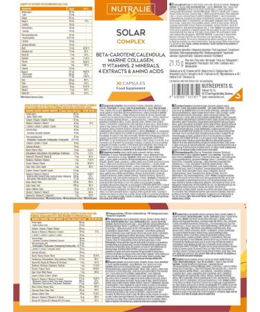 Solar Complex - Sun Tanning Capsules - Beta-Carotene Accelerator Tanning - Tans Protects and Prepares The Skin for Sun Exposure - 30 Capsules - Nutralie - Buy Online on GoSupps.com