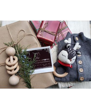 Baby Wooden Teether Rattle - Montessori 3 Ring Toy for Infants - Natural Untreated Wood - Buy Online on GoSupps.com