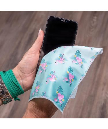 Buy Microfiber Cloths Pack of 2 - Flamingo Glasses Cleaning Cloths 30x40cm | International Shipping Available - Buy Online on GoSupps.com