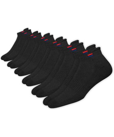 Navy Sport Cotton Socks - 6 Pairs Unisex Sneakers Socks for Men & Women - Short Athletic Socks in Black White Gray (Size 43-46) - Buy Online on GoSupps.com