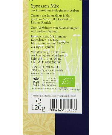 Buy Sonnentor Sprout Mix (3 x 120 g) - Organic Superfood for Healthy Eating - International Shipping Available - Buy Online on GoSupps.com