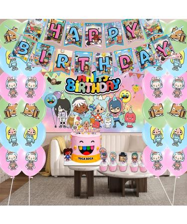 Xoerotk Toca Party Supplies Boca Including Toca Birthday Bannner Cake Copper Ballon Birthday Backdrop Suitable for Toca Birthday Party T-Boca Holiday Party Toc-Bca Life Party Favor etc (T-oca) - Buy Online on GoSupps.com