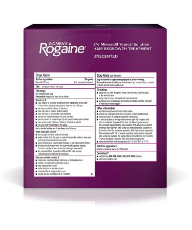 Women's Rogaine 2% Minoxidil Topical Solution, 3-Month Supply - Hair Regrowth Treatment for Thinning and Loss - Buy Online on GoSupps.com