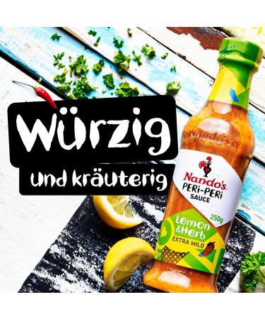 Nando's Sauce PERi-PERi Citron & Herbes - Tr s Douce - Lot de 3 x 250g - Buy Online on GoSupps.com
