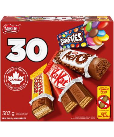--- Nestle Assorted Chocolate & Candy - KITKAT Coffee Crisp AERO Smarties - 303g (Pack of 30 Mini Bars)