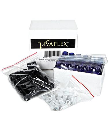 Vivaplex 24-Pack Cobalt Blue 10ml Glass Roll-on Bottles with Stainless Steel Roller Balls + 3 Droppers - Buy Online on GoSupps.com