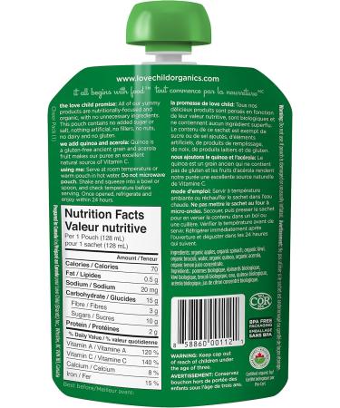 Love Child Organics Superblends Apples Spinach Kiwi + Broccoli Puree 128 ml (Pack of 12) by Nature's Path - Buy Online on GoSupps.com