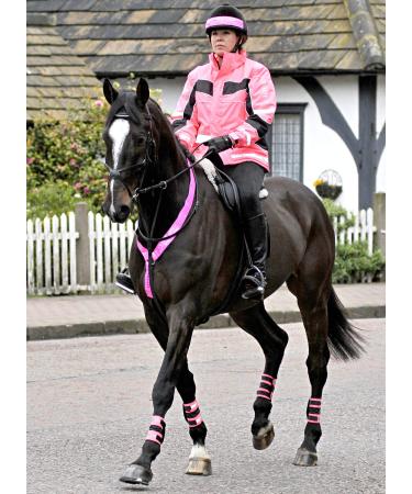 Equisafety Adjustable Neck Band Reflective Breast Plate One Size Reflective Neck Band