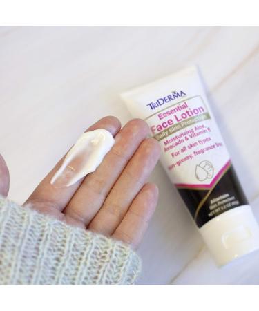 TriDerma Essential Face Lotion - Daily Skin Protection Soothes & Moisturizes - Travel Size 2.2 oz - Ideal for Skin & Lips - Buy Online on GoSupps.com