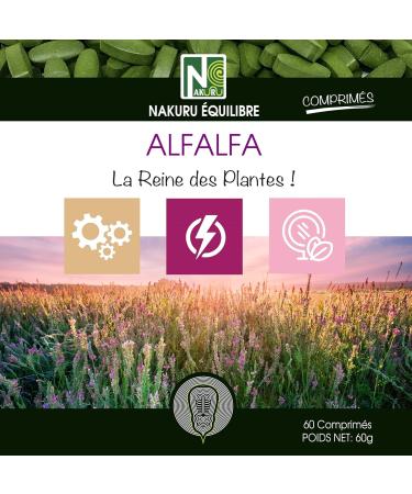 NAKURU | Alfalfa | Balance Range | Made in France | "The Queen of Plants!" | (60 Tablets of 1000mg / Net Weight: 60g) - Buy Online on GoSupps.com