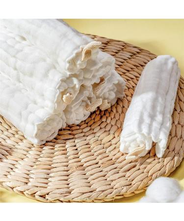 MUKIN Baby Washcloths - Natural Muslin Cotton Baby Wipes for Sensitive Skin - 5 Pack 12x12 inches - Buy Online on GoSupps.com