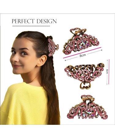 Antique Silver Plated Crystal Rhinestone Hair Claw for Thin & Thick Hair - TROTH FASHION - Buy Online on GoSupps.com