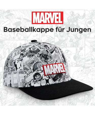 Buy Marvel Summer Baseball Kids Cap | Comfortable Sun Protection for Boys & Girls | Black & White - Buy Online on GoSupps.com