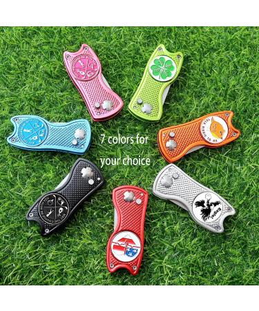 CoverMay Foldable Golf Divot Repair Tool and Ball Markers Set - Green Clover Marker - Buy Online on GoSupps.com