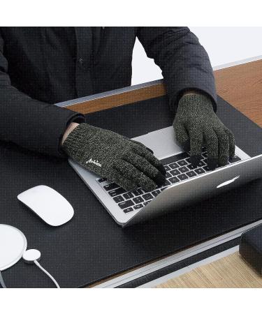 Achiou Winter Touch Screen Gloves - Thermal Lined, Elastic Cuff, Unisex - Military Green (Medium) - Buy Online on GoSupps.com