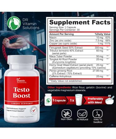 DR VITAMIN SOLUTIONS Thermogenic Fat Burner Brazilian Lean 60 Capsules and Dr. Vitamin Testo Boost Supplement for Men 30 Capsules - Buy Online on GoSupps.com