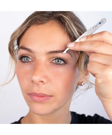 REMOS Stainless Steel Combination Tweezers 9.5cm - Green | For Splinters & Hair - Buy Online on GoSupps.com