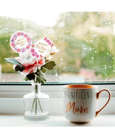 Happy Mother s Day Cupcake Toppers 24PCS Best Mom Ever Floral Cake Toppers Mother s Day Cake Decorations Mother Birthday Party Decorations Supplies - Buy Online on GoSupps.com