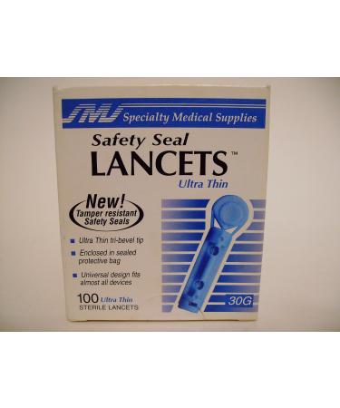 Safety Seal Lancets 30g 100 Sterile Lancets